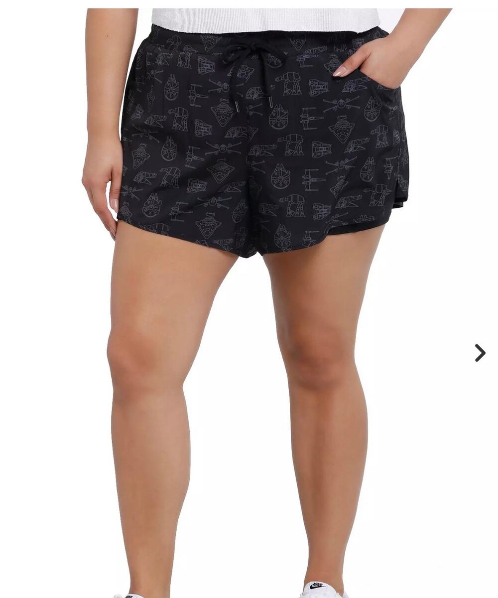 Her Universe Star Wars Ships Active Shorts Plus Size 1X Running shorts